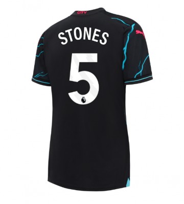 Manchester City John Stones #5 Tercera Equipación Mujer 2023-24 Manga Corta